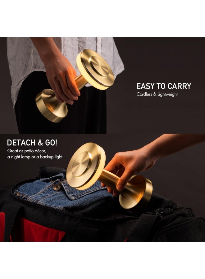 NIBEMINENT Portable LED Table Lamp with Touch Sensor, 3-Levels Brightness, Rechargeable Battery Up to 48 Hours Usage, Night Light for Kids Nursery, Nightstand Lamp, Bedside Lamp - Image 2